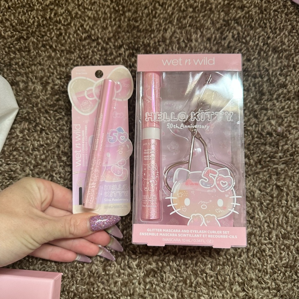 Hello Kitty 50th anniversary pink make up